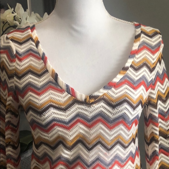 Anthro Black Sheep Crochet Fringe Tunic Dress SM - Picture 3 of 8